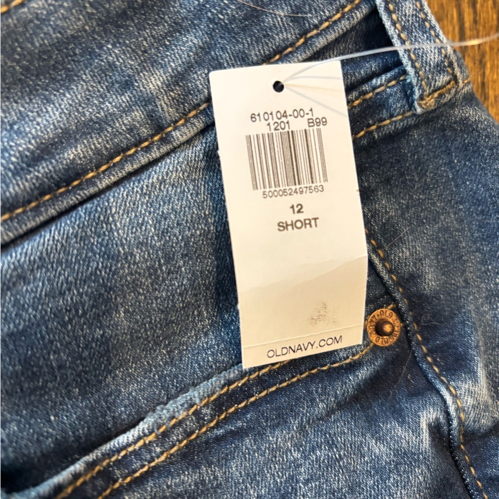 Old Navy high rise rockstar super skinny jeans size 12 short NWT - Picture 5 of 7